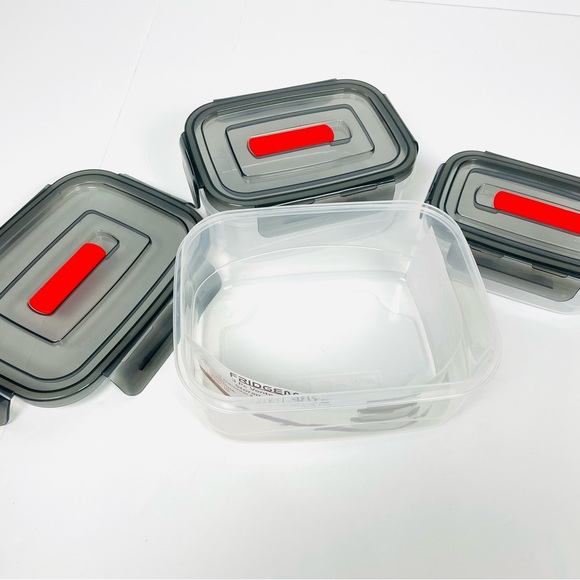 3 Piece Fridgemate Vented Locking Lid Nesting Storage Set - Picture 3 of 5